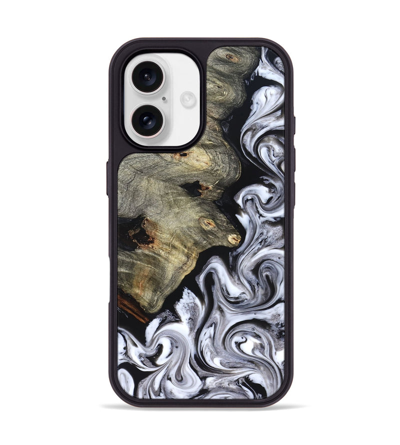 iPhone 17 Wood Phone Case - Gino (Black & White, 825020)