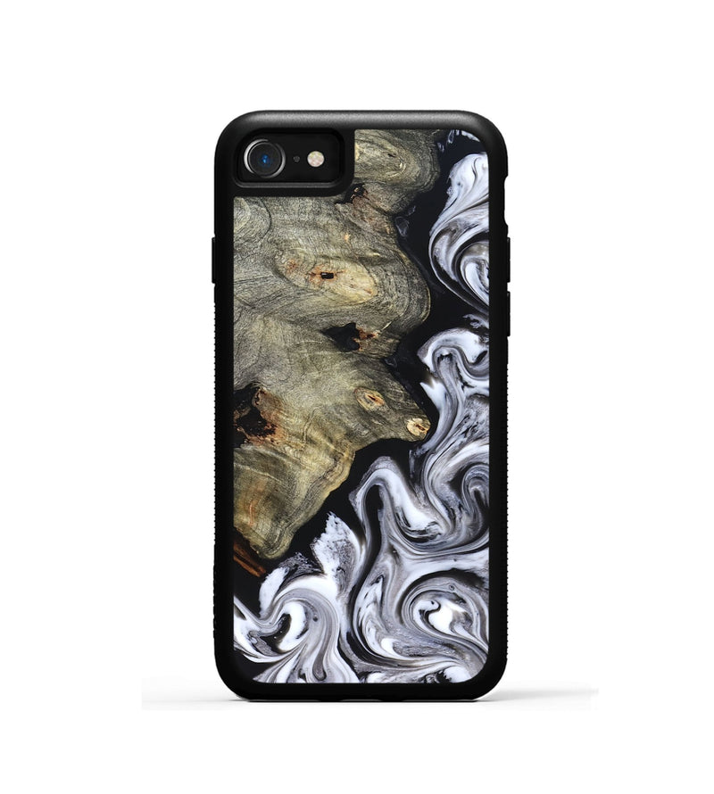 iPhone SE Wood Phone Case - Gino (Black & White, 825020)
