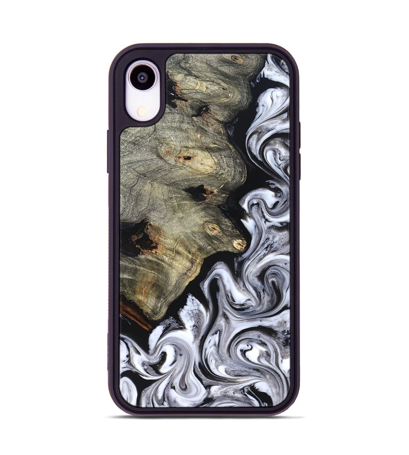 iPhone Xr Wood Phone Case - Gino (Black & White, 825020)