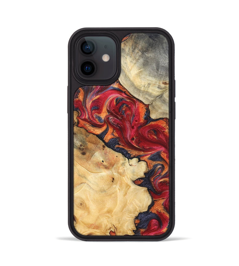 iPhone 12 Wood Phone Case - Kelly (Red, 825021)