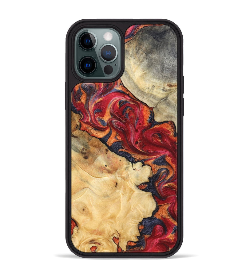 iPhone 12 Pro Max Wood Phone Case - Kelly (Red, 825021)
