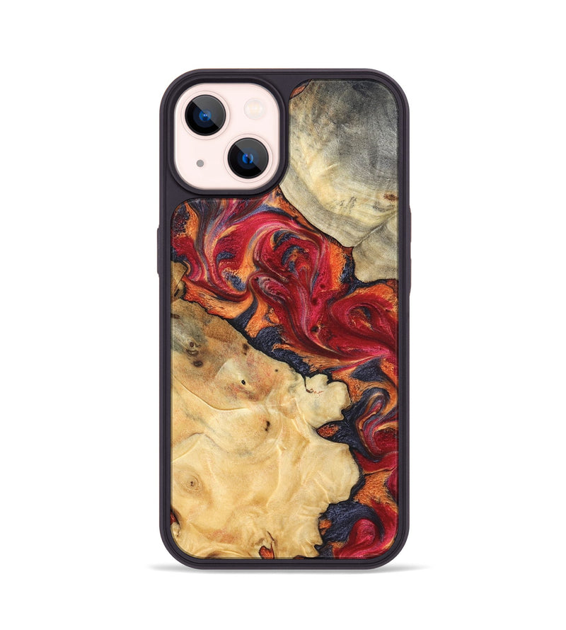 iPhone 14 Wood Phone Case - Kelly (Red, 825021)