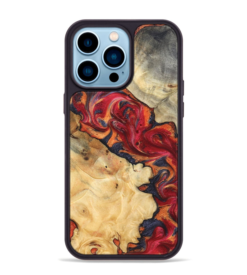 iPhone 14 Pro Max Wood Phone Case - Kelly (Red, 825021)
