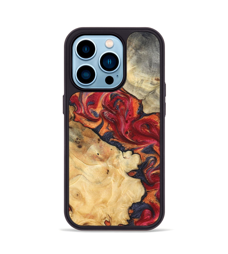 iPhone 14 Pro Wood Phone Case - Kelly (Red, 825021)