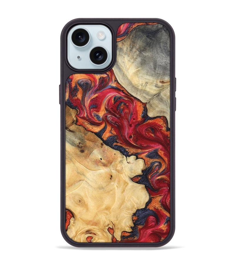 iPhone 15 Plus Wood Phone Case - Kelly (Red, 825021)