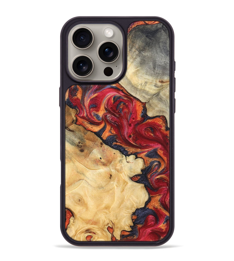 iPhone 16 Pro Max Wood Phone Case - Kelly (Red, 825021)