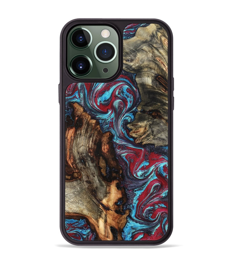 iPhone 13 Pro Max Wood Phone Case - Alaiya (Red, 825023)
