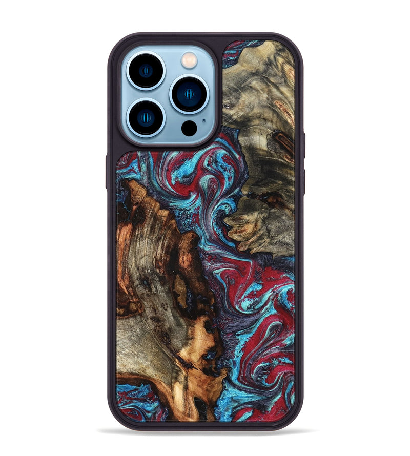 iPhone 14 Pro Max Wood Phone Case - Alaiya (Red, 825023)