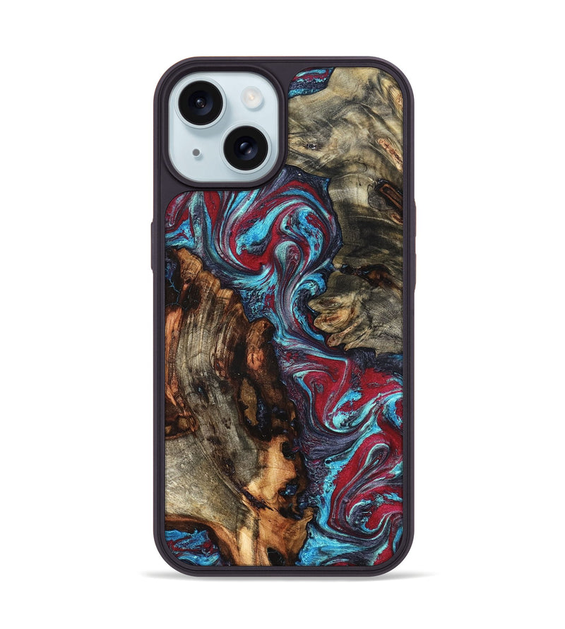 iPhone 15 Wood Phone Case - Alaiya (Red, 825023)
