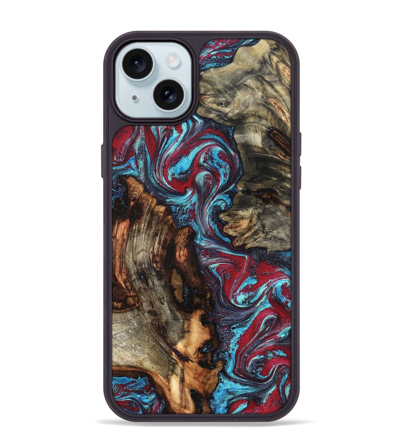 iPhone 15 Plus Wood Phone Case - Alaiya (Red, 825023)