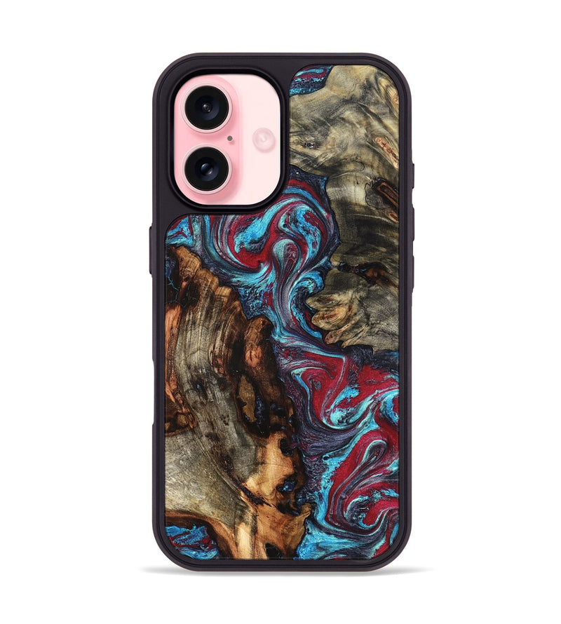 iPhone 16 Wood Phone Case - Alaiya (Red, 825023)
