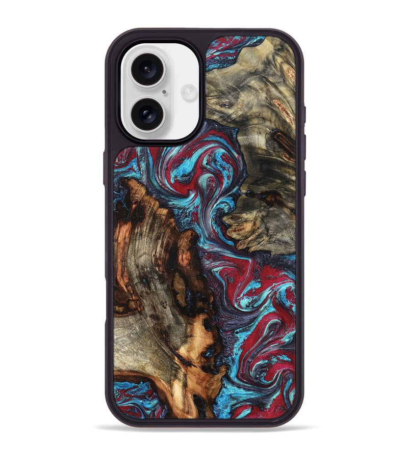 iPhone 16 Plus Wood Phone Case - Alaiya (Red, 825023)