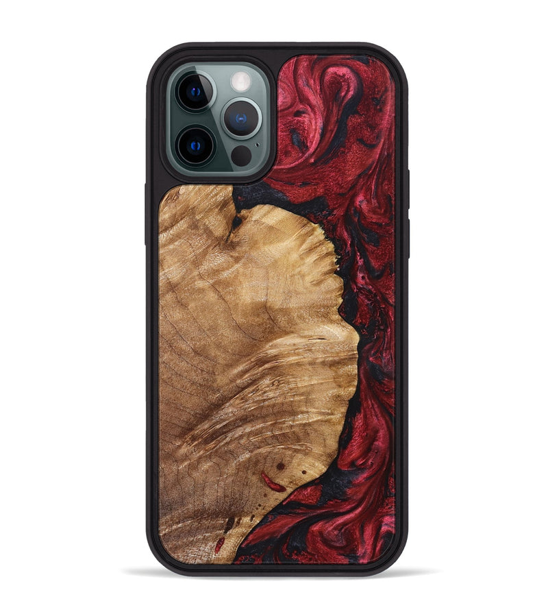 iPhone 12 Pro Max Wood Phone Case - Yousef (Red, 825024)