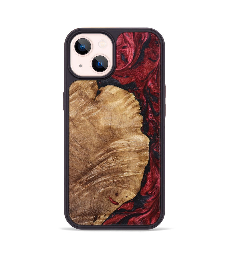 iPhone 14 Wood Phone Case - Yousef (Red, 825024)
