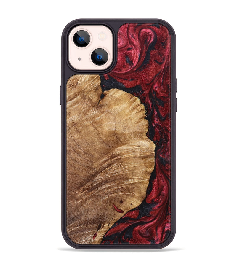 iPhone 14 Plus Wood Phone Case - Yousef (Red, 825024)