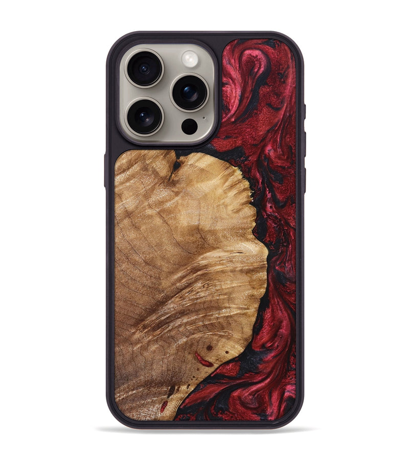 iPhone 15 Pro Max Wood Phone Case - Yousef (Red, 825024)
