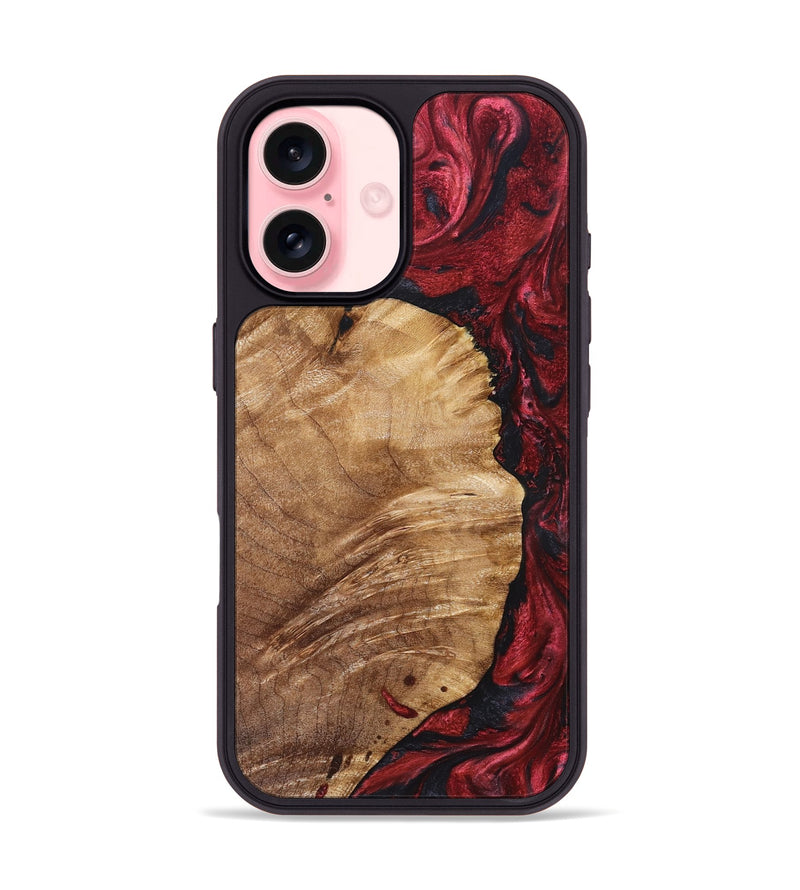 iPhone 16 Wood Phone Case - Yousef (Red, 825024)