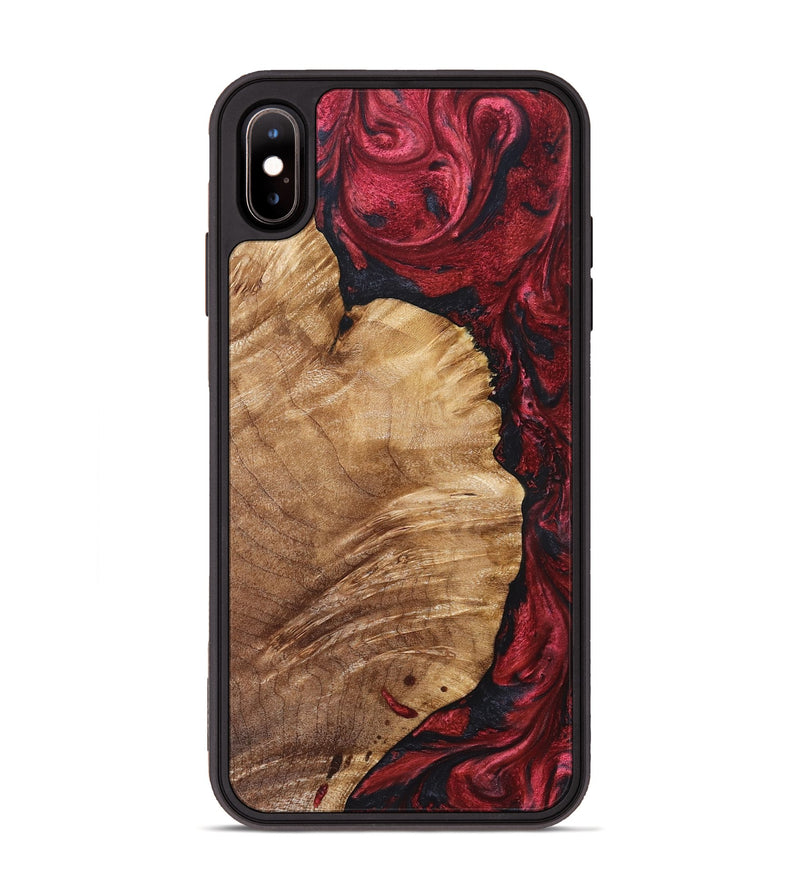 iPhone Xs Max Wood Phone Case - Yousef (Red, 825024)