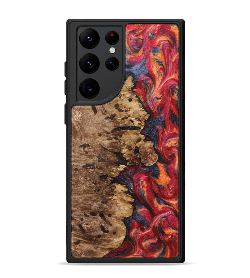 Galaxy S22 Ultra Wood Phone Case - Ashli (Red, 825025)