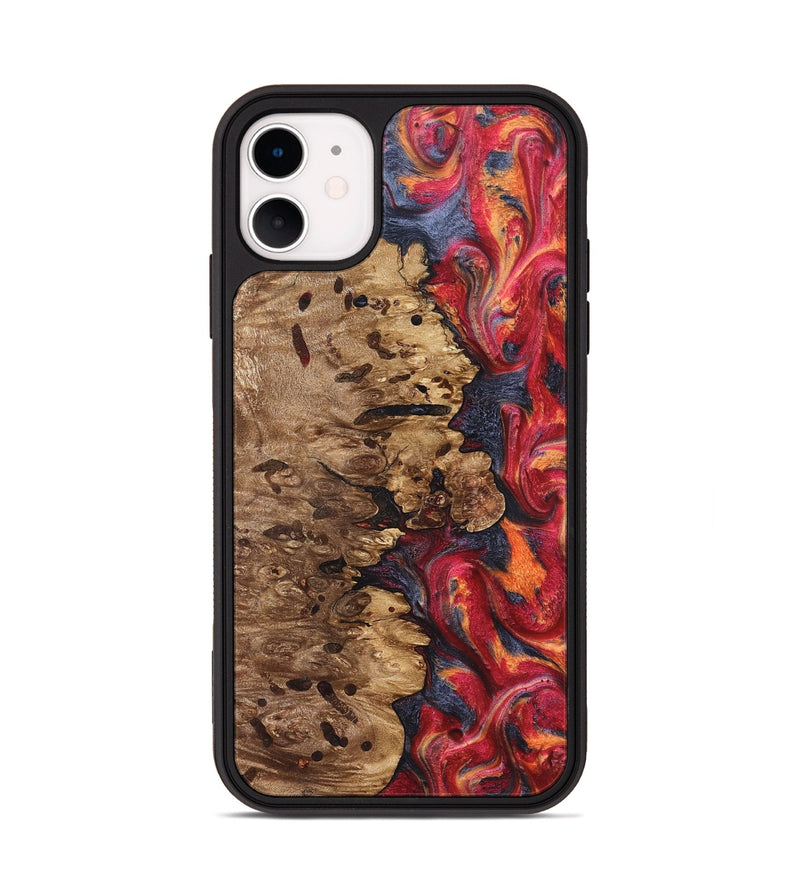 iPhone 11 Wood Phone Case - Ashli (Red, 825025)