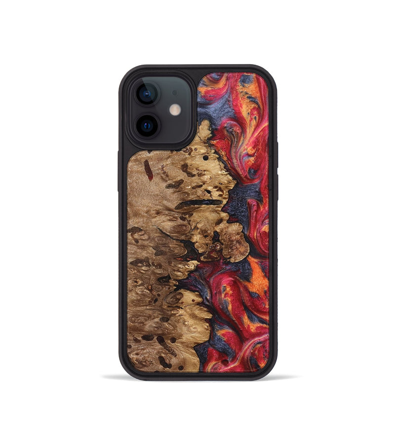 iPhone 12 mini Wood Phone Case - Ashli (Red, 825025)