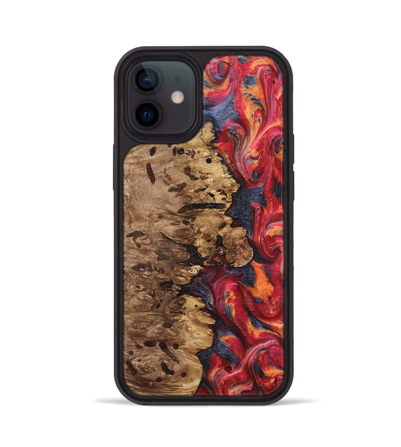 iPhone 12 Wood Phone Case - Ashli (Red, 825025)