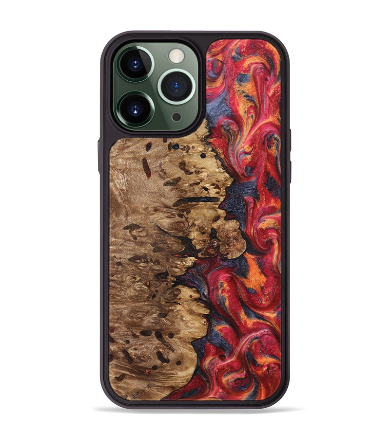 iPhone 13 Pro Max Wood Phone Case - Ashli (Red, 825025)