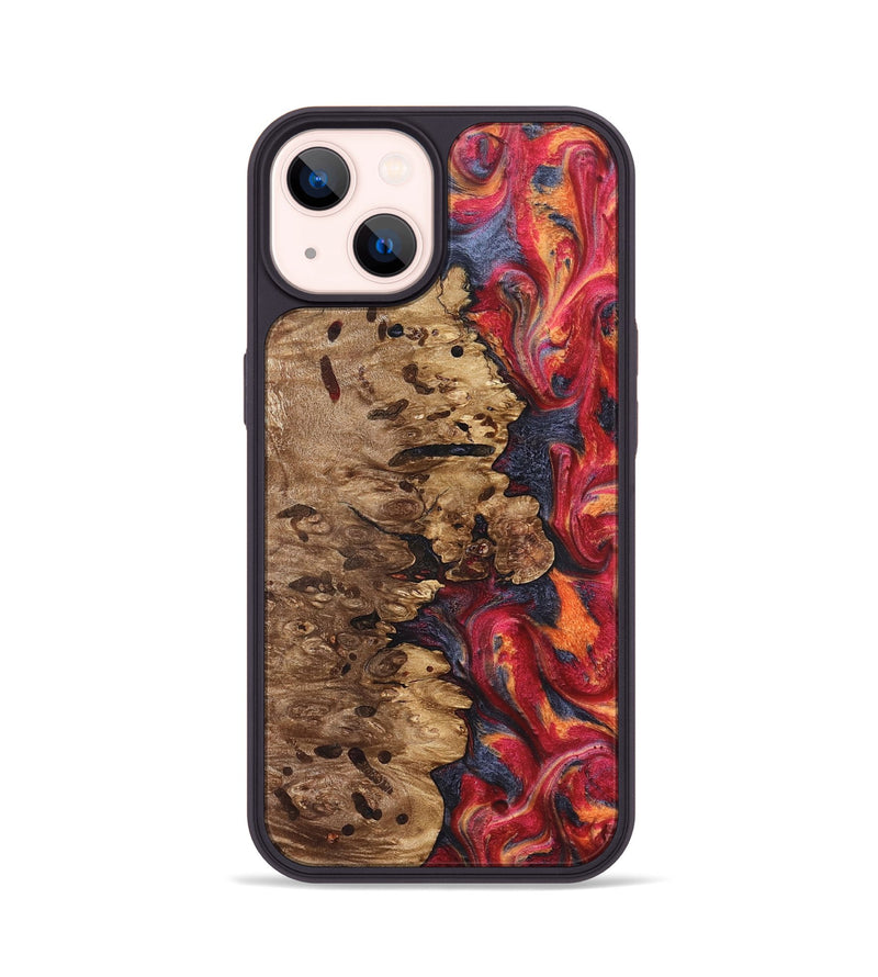 iPhone 14 Wood Phone Case - Ashli (Red, 825025)