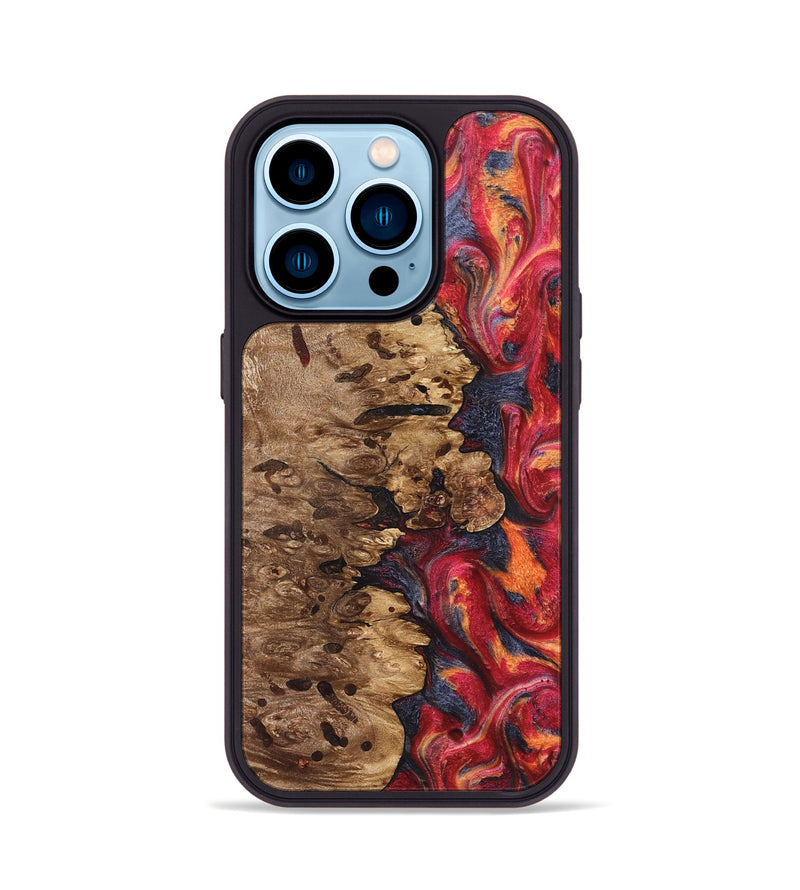 iPhone 14 Pro Wood Phone Case - Ashli (Red, 825025)