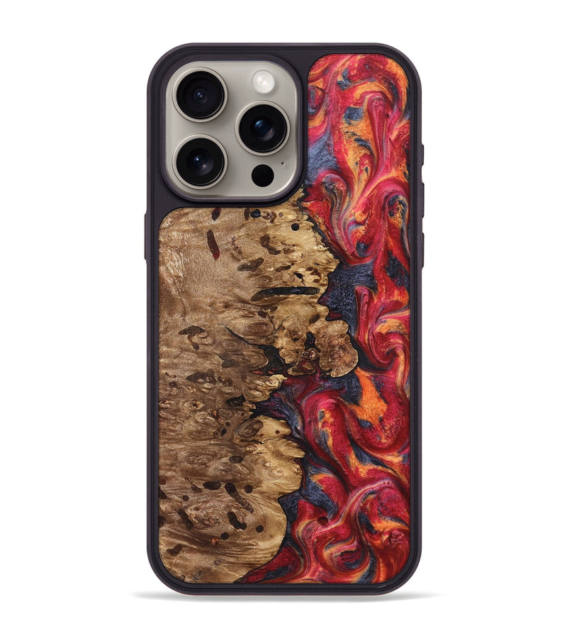 iPhone 15 Pro Max Wood Phone Case - Ashli (Red, 825025)