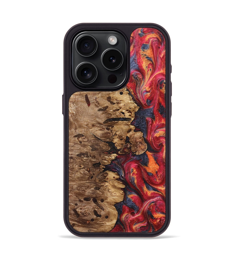 iPhone 15 Pro Wood Phone Case - Ashli (Red, 825025)