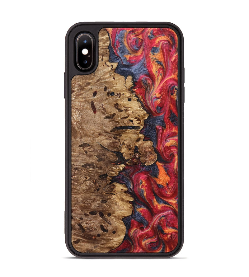 iPhone Xs Max Wood Phone Case - Ashli (Red, 825025)