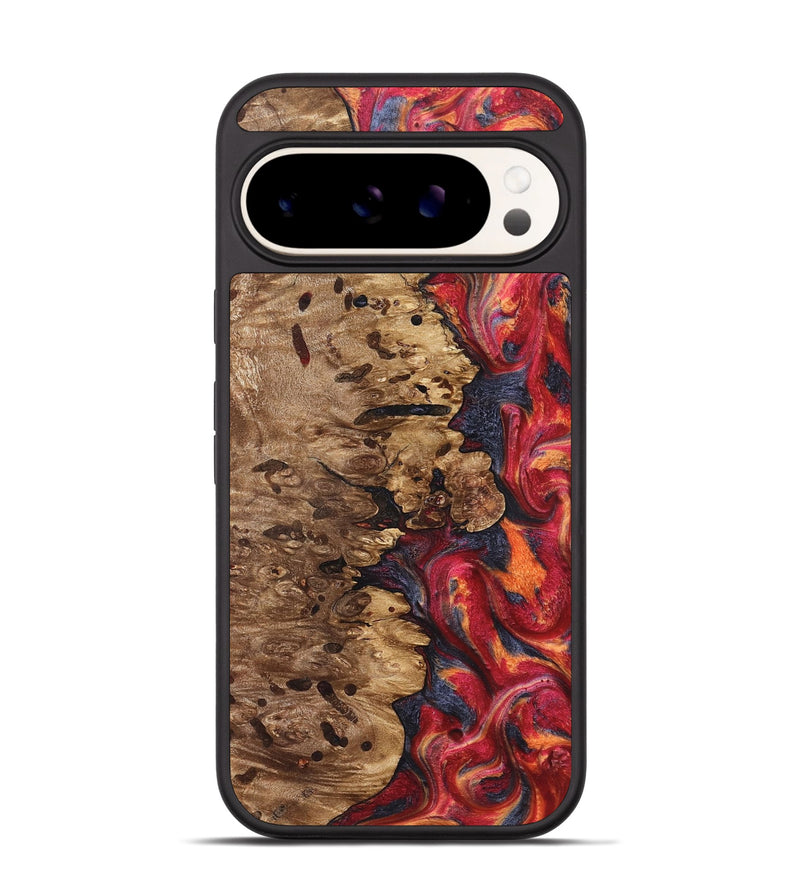 Pixel 9 Wood Phone Case - Ashli (Red, 825025)