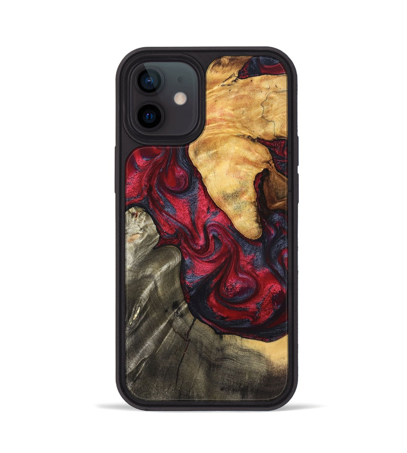iPhone 12 Wood Phone Case - Merrill (Red, 825026)