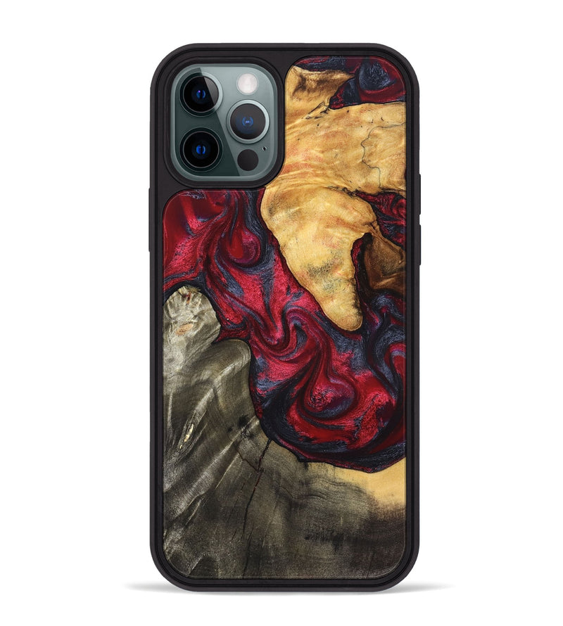 iPhone 12 Pro Max Wood Phone Case - Merrill (Red, 825026)