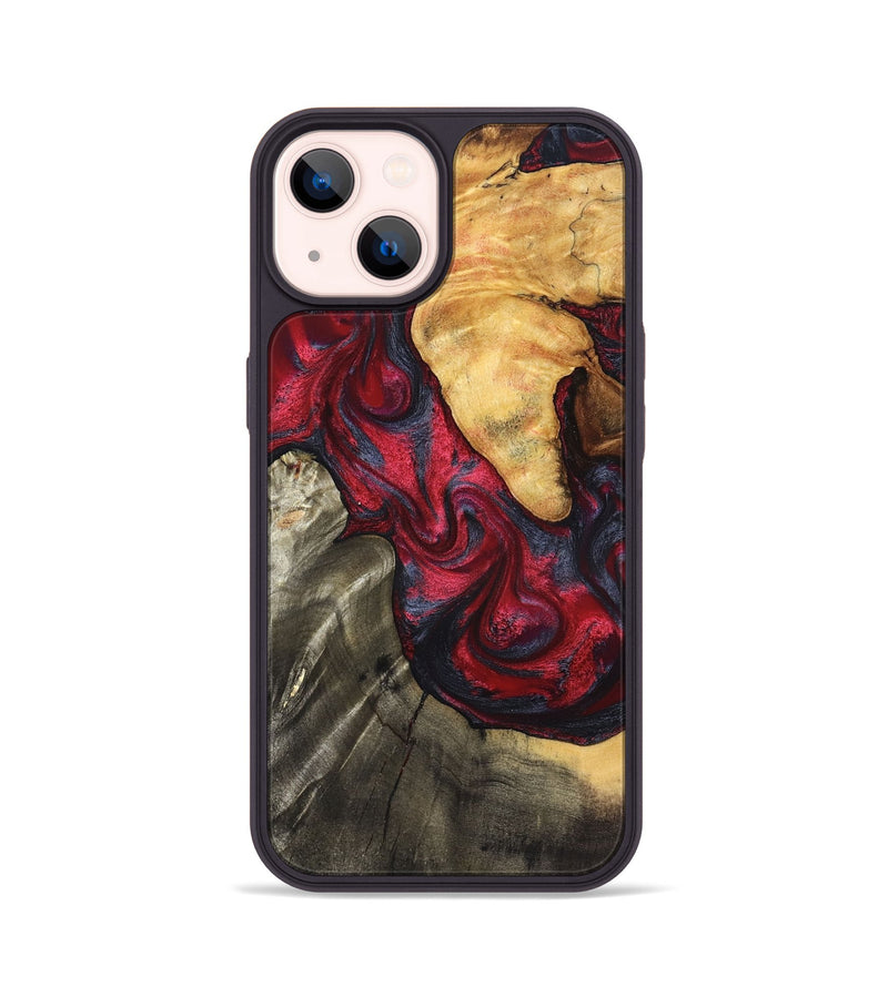 iPhone 14 Wood Phone Case - Merrill (Red, 825026)