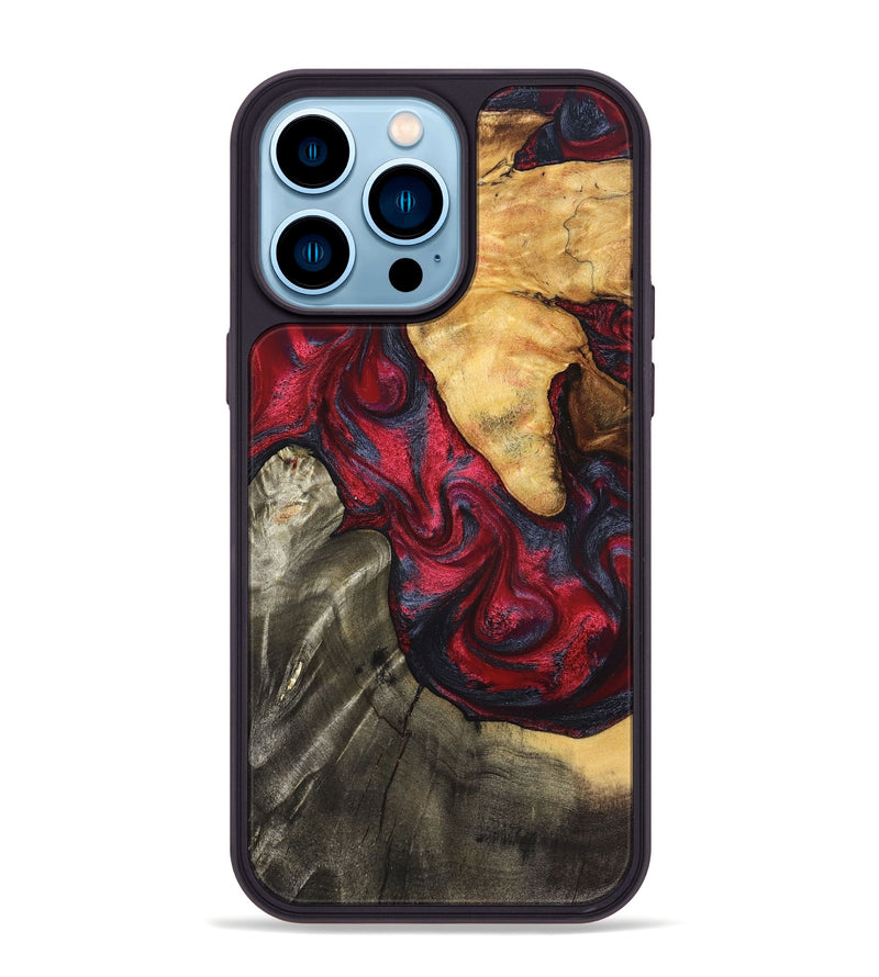 iPhone 14 Pro Max Wood Phone Case - Merrill (Red, 825026)