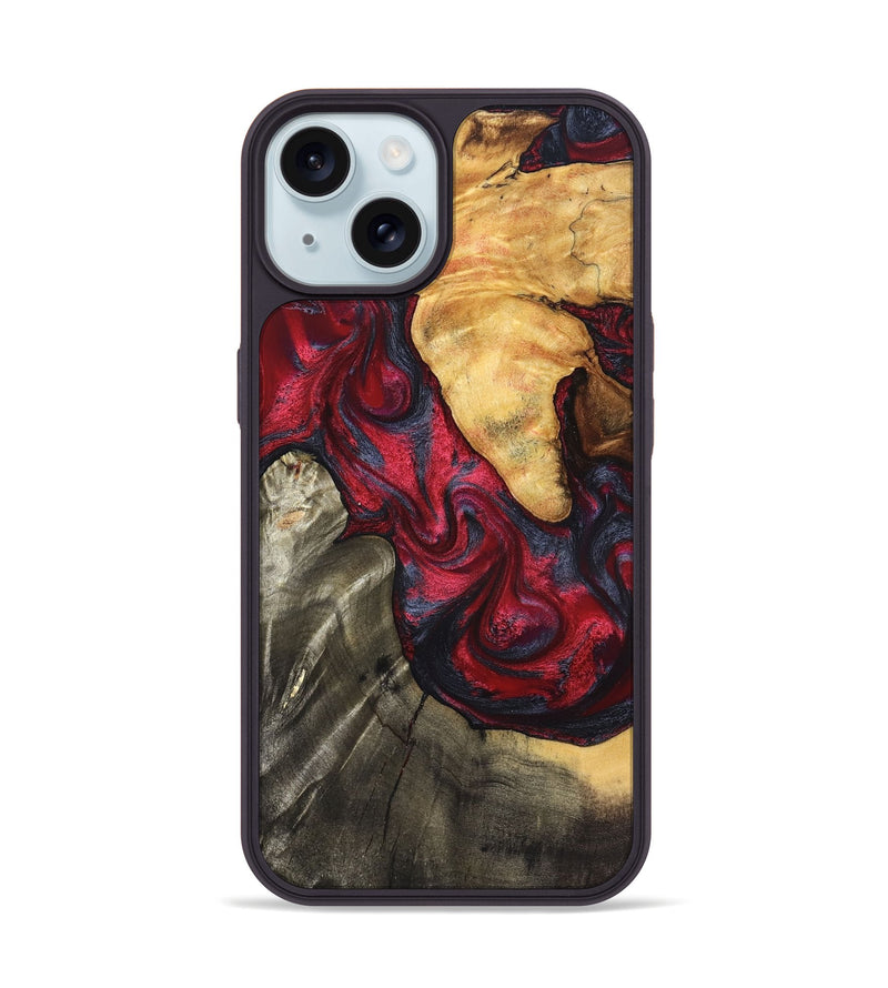 iPhone 15 Wood Phone Case - Merrill (Red, 825026)