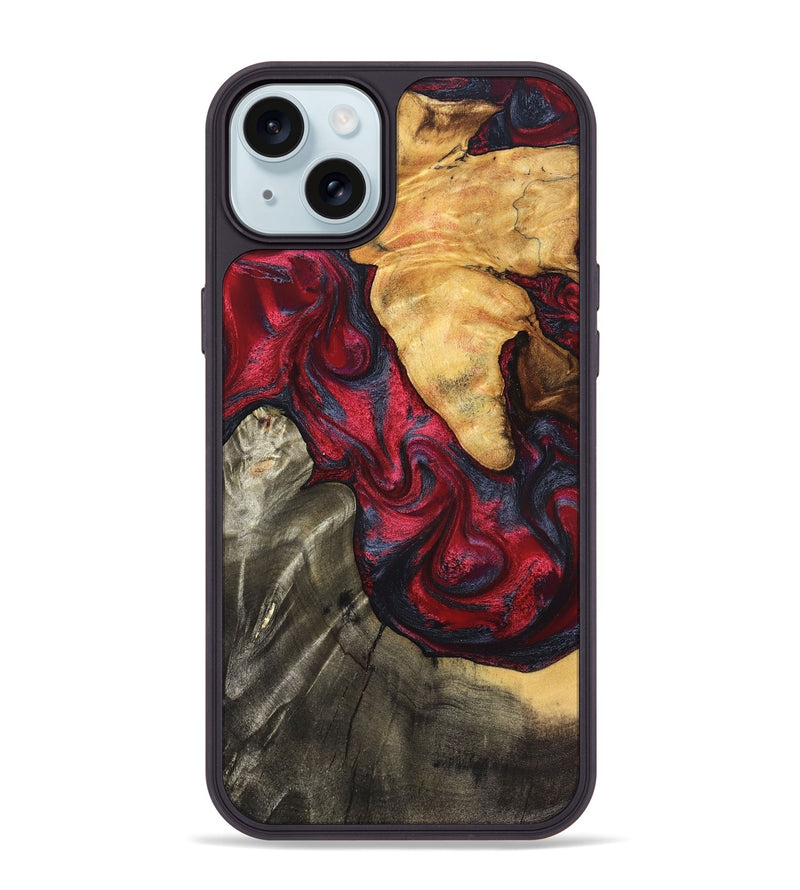 iPhone 15 Plus Wood Phone Case - Merrill (Red, 825026)