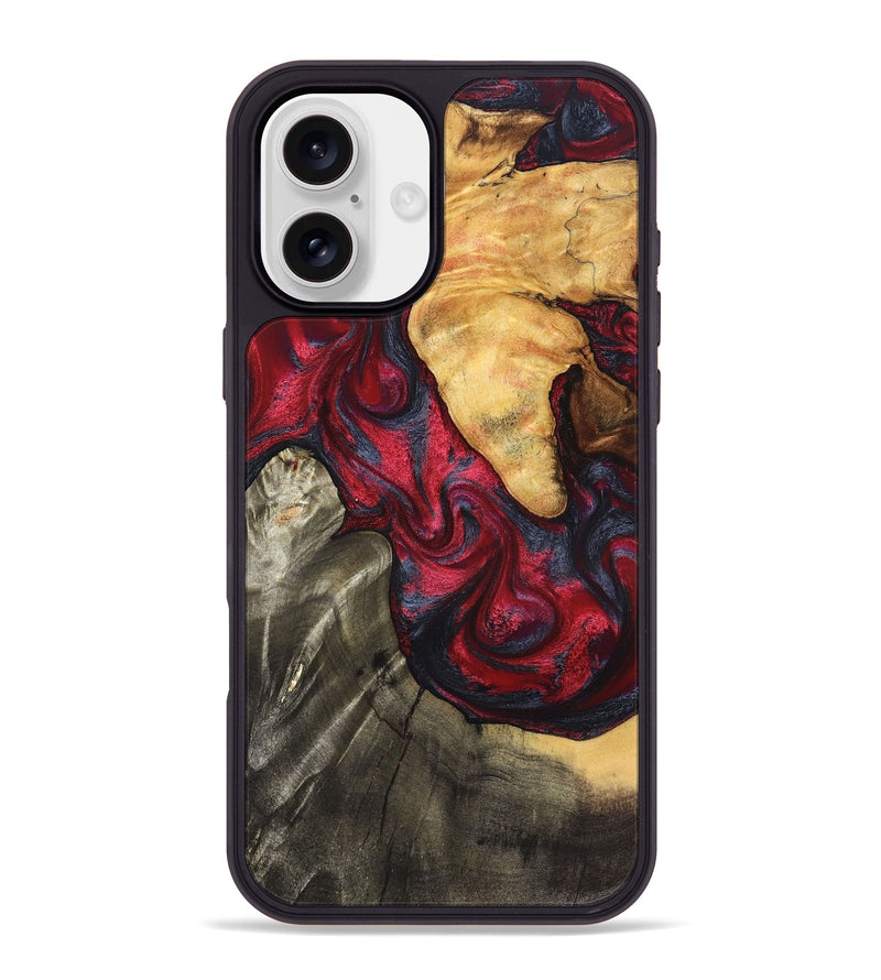 iPhone 16 Plus Wood Phone Case - Merrill (Red, 825026)