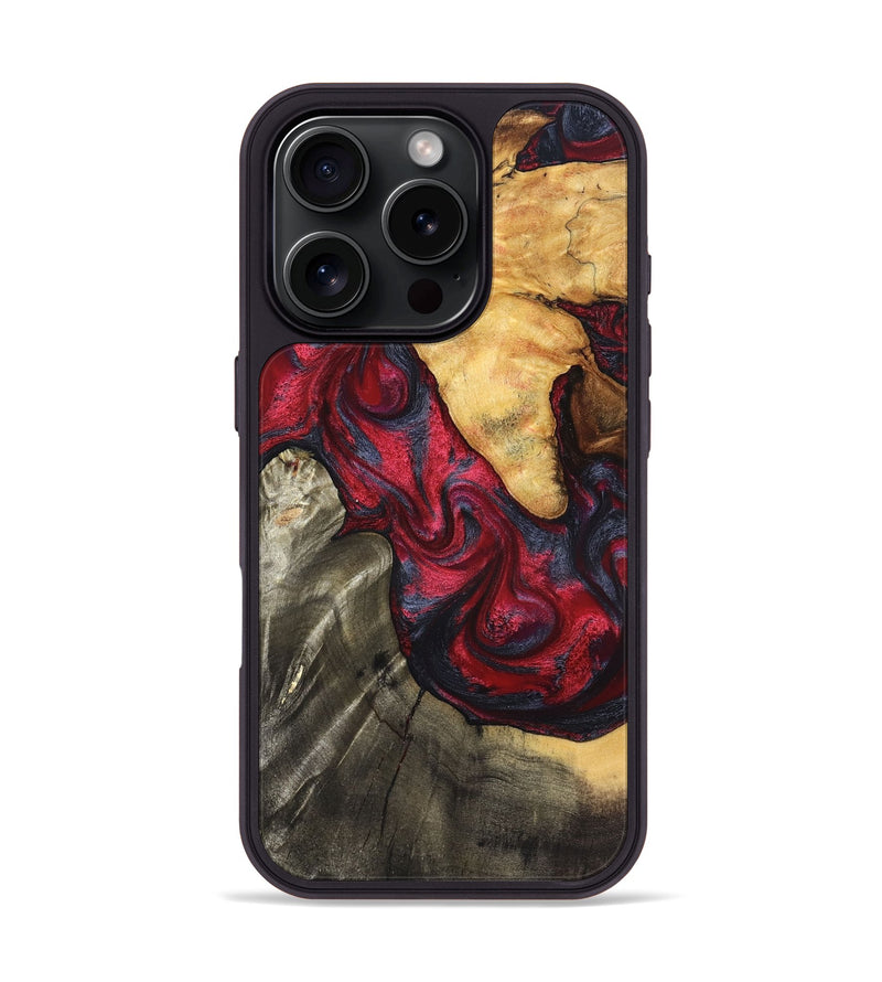 iPhone 16 Pro Wood Phone Case - Merrill (Red, 825026)
