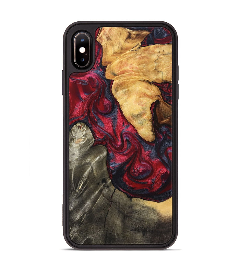 iPhone Xs Max Wood Phone Case - Merrill (Red, 825026)