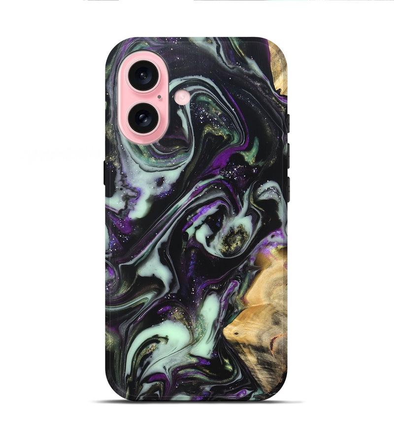 iPhone 16 Wood Live Edge Phone Case - Claudia (Cosmos, 825064)