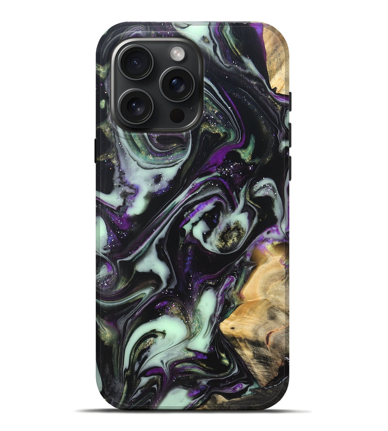 iPhone 16 Pro Max Wood Live Edge Phone Case - Claudia (Cosmos, 825064)