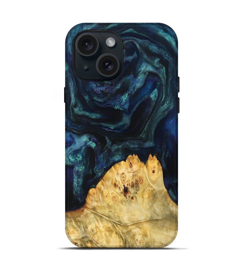 iPhone 15 Wood Live Edge Phone Case - Baby (Cosmos, 825065)