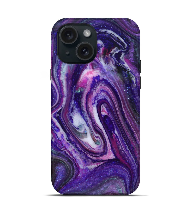 iPhone 15 ResinArt Live Edge Phone Case - Frances (Cosmos, 825067)
