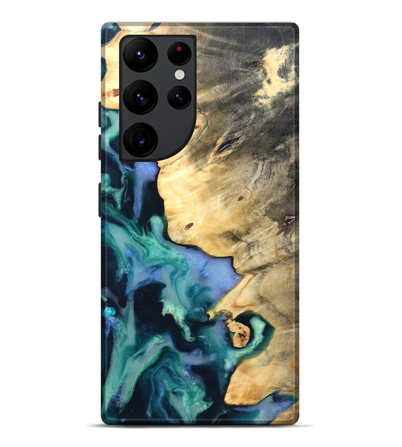 Galaxy S22 Ultra Wood Live Edge Phone Case - Dangelo (Green, 825070)