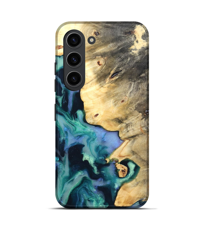 Galaxy S23 Wood Live Edge Phone Case - Dangelo (Green, 825070)