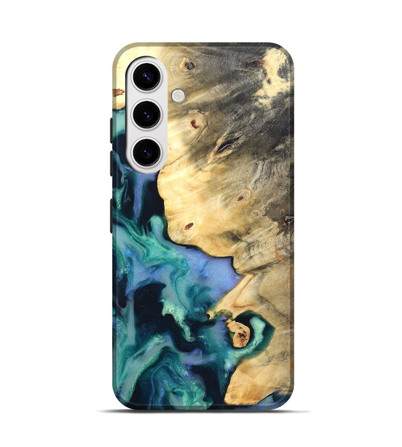 Galaxy S25 Wood Live Edge Phone Case - Dangelo (Green, 825070)