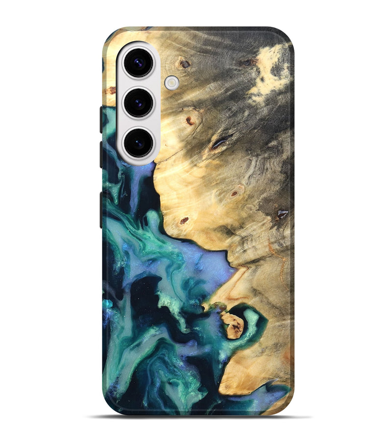 Galaxy S25 Plus Wood Live Edge Phone Case - Dangelo (Green, 825070)
